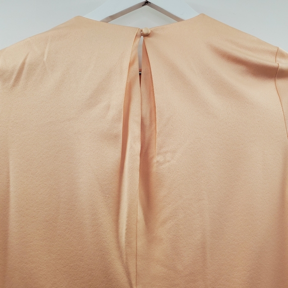 Revolve Elliatt Serene Dress Chalk Pink Bell Sleeves Satin Boho Wedding Cocktail - Picture 6 of 8